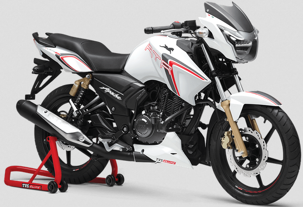 TVS Apache RTR 180 White