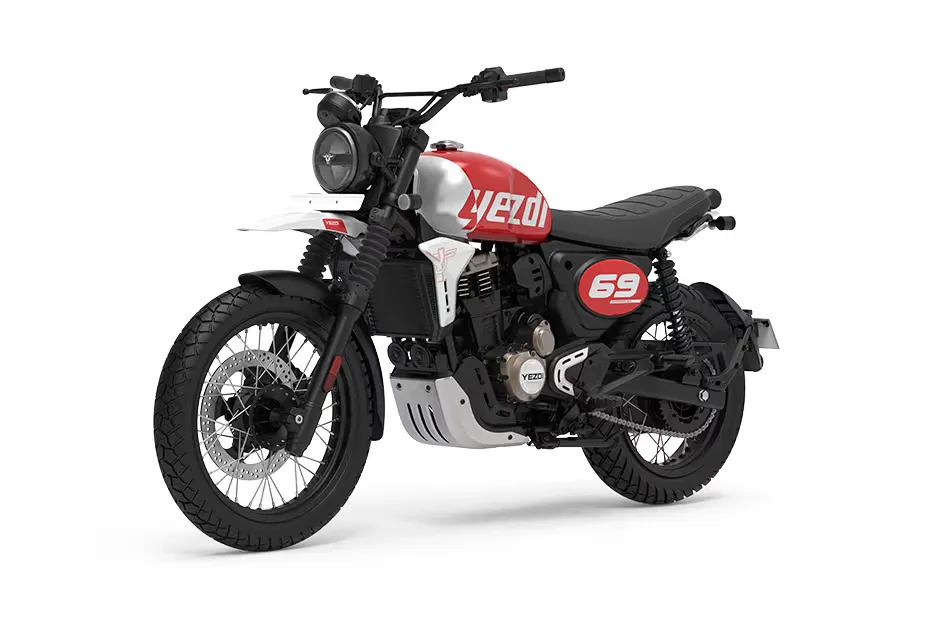 Yezdi Scrambler 350 Red